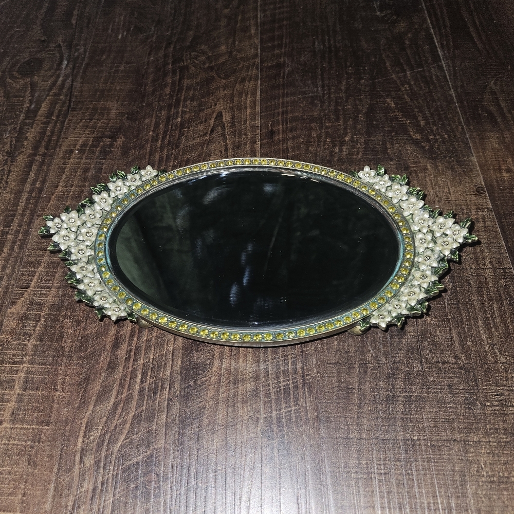 Two's Company Austrian Crystal Vanity Table Mirror